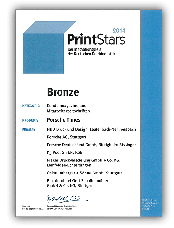 PrintStars – Innovationspreis der Deutschen Druckindustrie 2014 