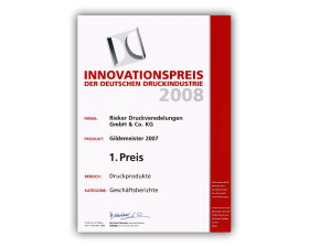 Innovationspreis der deutschen Druckindustrie für RIEKER