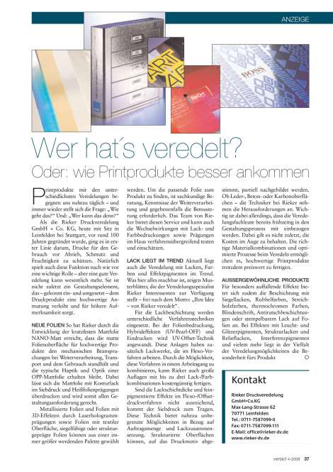 Artikel lesen: Wer hat´s veredelt? 