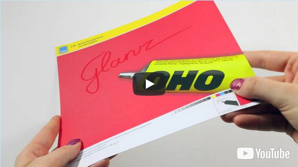 Konturlack glänzend auf Naturpapier